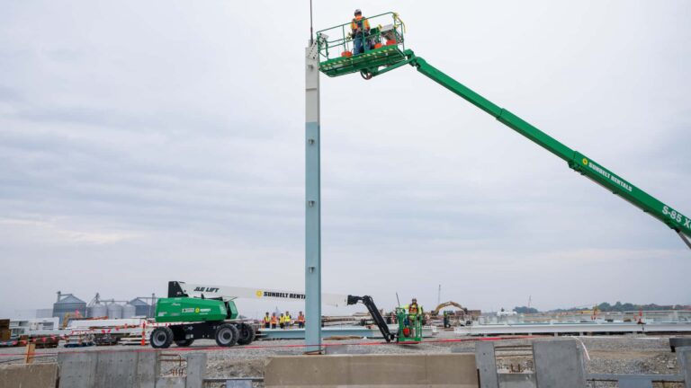 First Steel Beam Was Installed